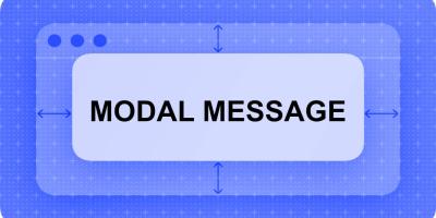 Sample modal message